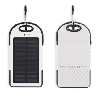 Batería externa solar para dos dispositivos personalizada